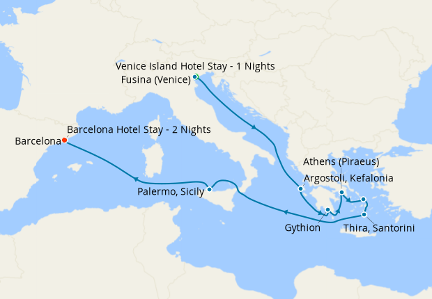 Cruise Itinerary Map
