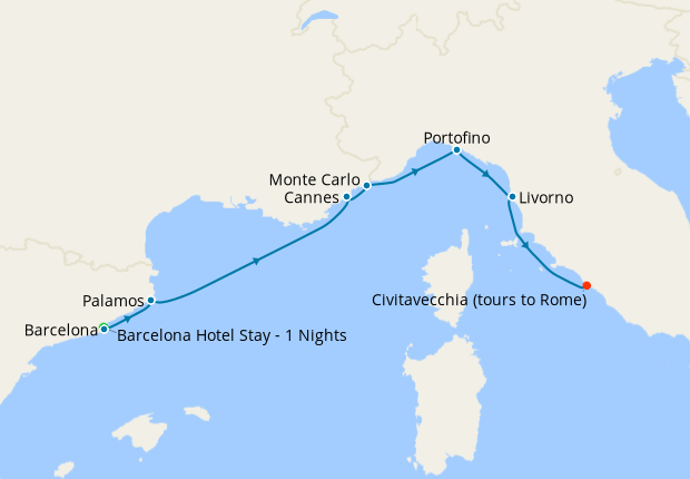Cruise Itinerary Map