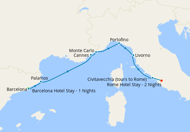 Cruise Itinerary Map