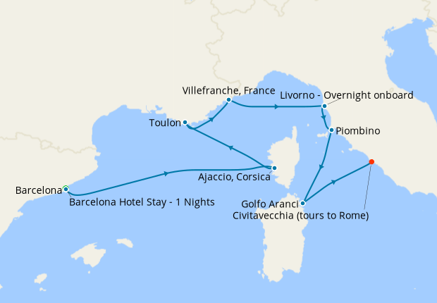 Cruise Itinerary Map