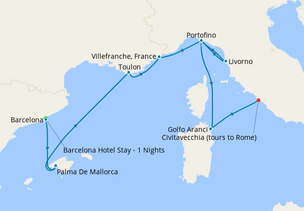 Cruise Itinerary Map