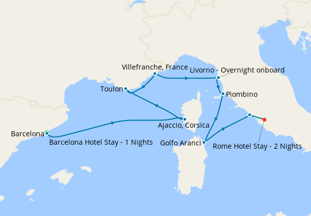 Cruise Itinerary Map
