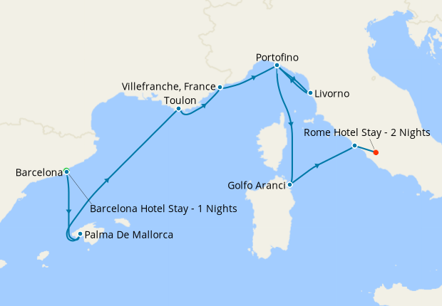 Cruise Itinerary Map