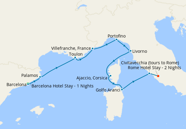 Cruise Itinerary Map