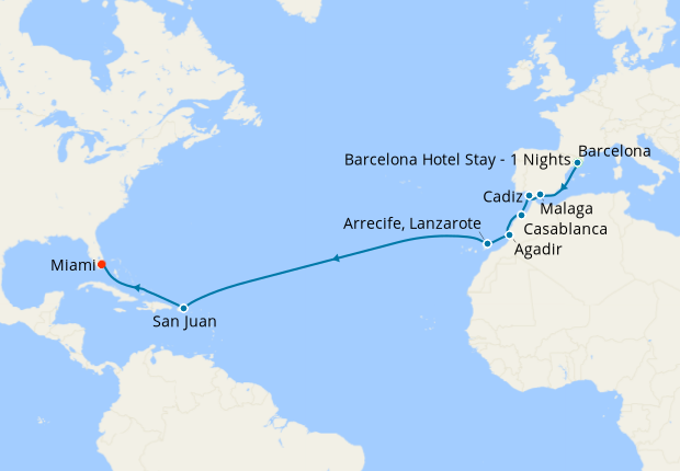 Cruise Itinerary Map