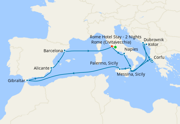 Cruise Itinerary Map