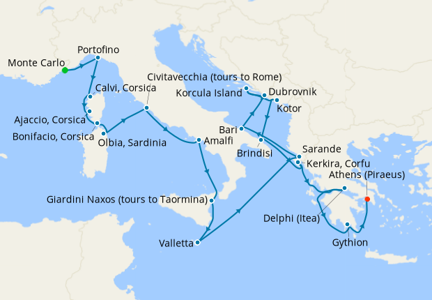 Cruise Itinerary Map