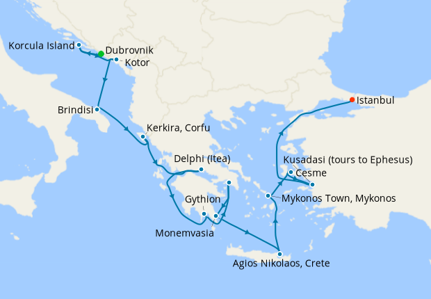 Cruise Itinerary Map