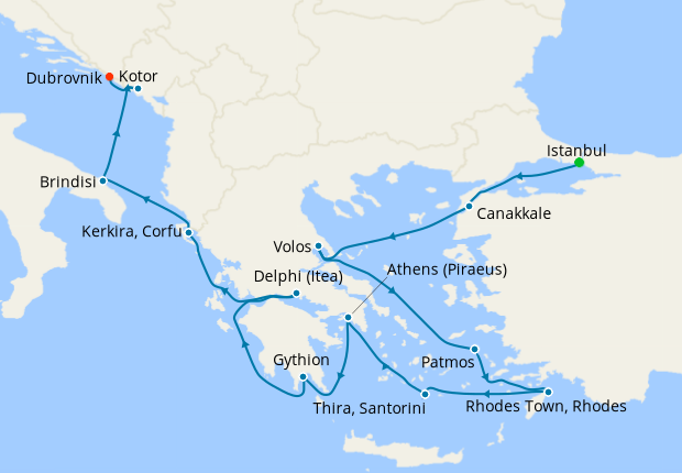Cruise Itinerary Map