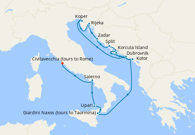 Cruise Itinerary Map