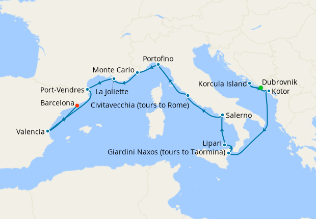 Cruise Itinerary Map