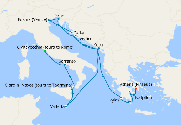 Cruise Itinerary Map