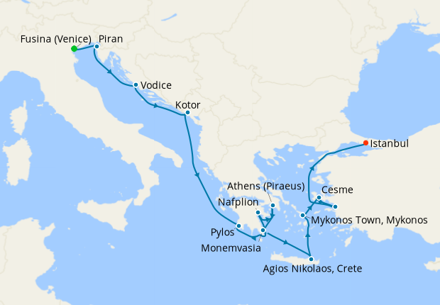 Cruise Itinerary Map