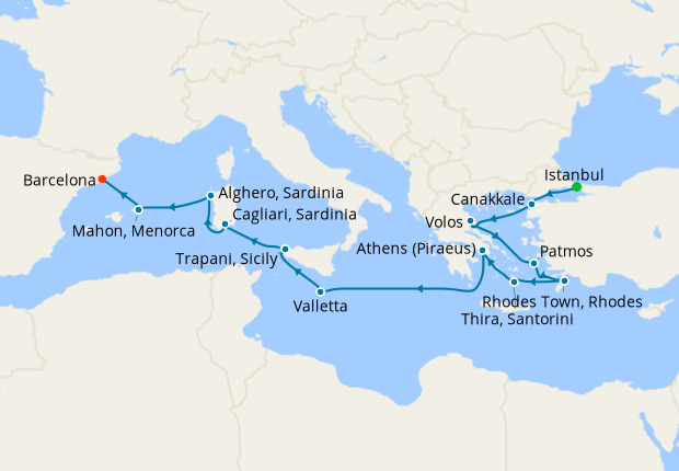 Cruise Itinerary Map