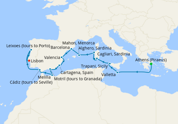 Cruise Itinerary Map