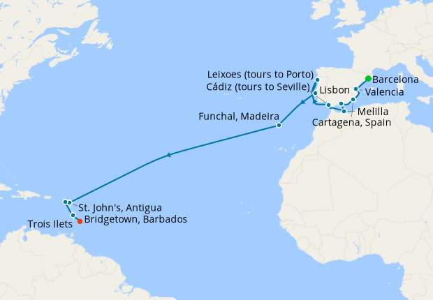 Cruise Itinerary Map