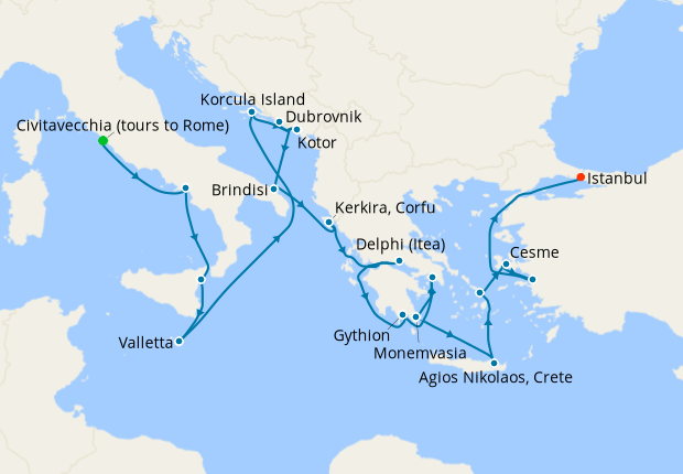 Cruise Itinerary Map