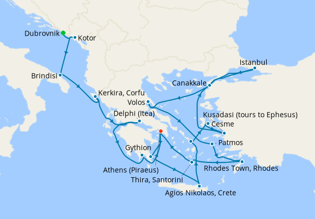 Cruise Itinerary Map