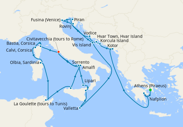 Cruise Itinerary Map