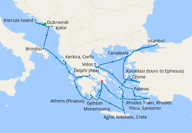 Cruise Itinerary Map