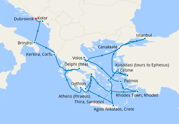 Cruise Itinerary Map
