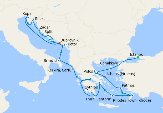 Cruise Itinerary Map