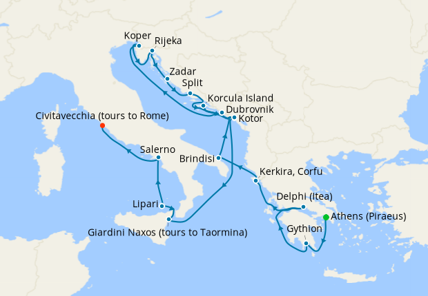 Cruise Itinerary Map