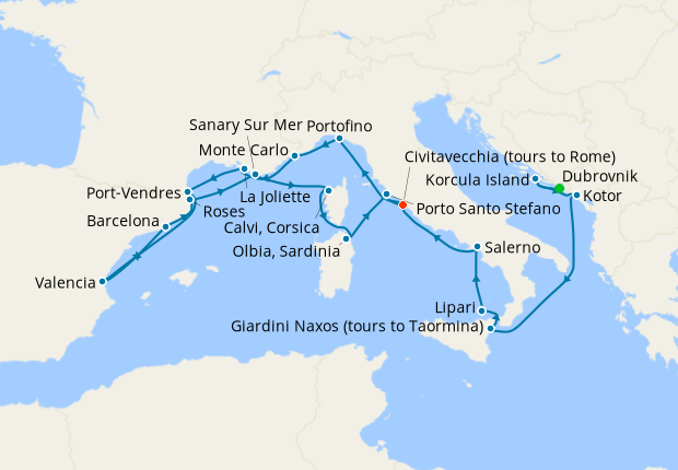 Cruise Itinerary Map