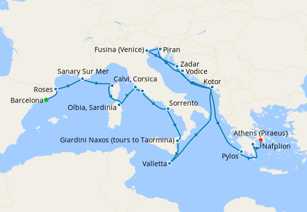 Cruise Itinerary Map