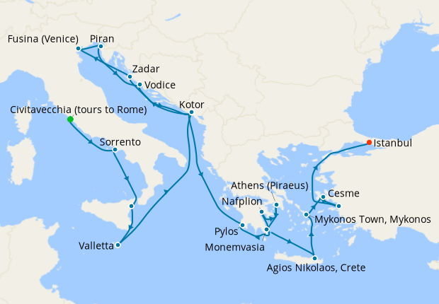 Cruise Itinerary Map