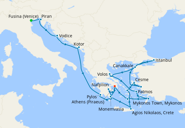 Cruise Itinerary Map