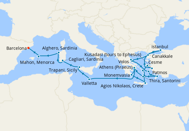 Cruise Itinerary Map