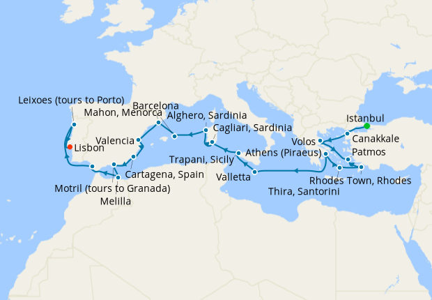 Cruise Itinerary Map
