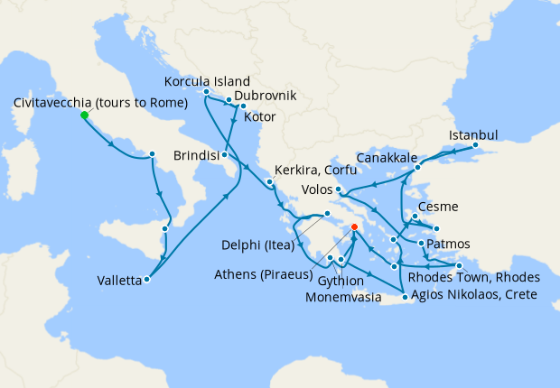 Cruise Itinerary Map