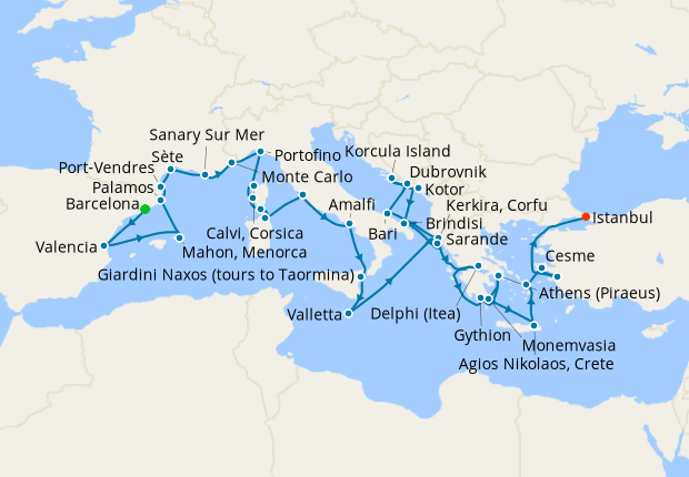 Cruise Itinerary Map