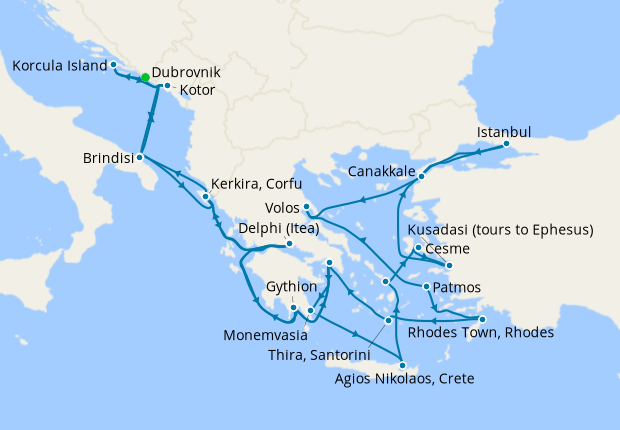 Cruise Itinerary Map