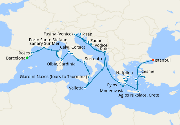 Cruise Itinerary Map