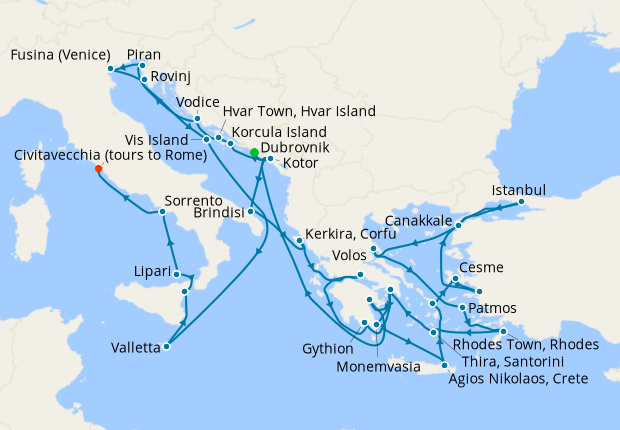 Cruise Itinerary Map