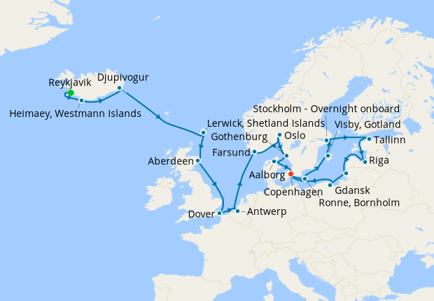 Cruise Itinerary Map