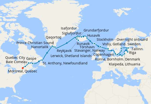Cruise Itinerary Map