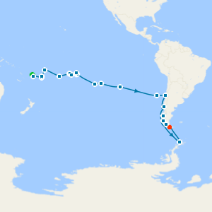 Fiji to the Chilean Coast & Antractica