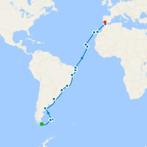 Falklands, South America, Canary Islands & Spain