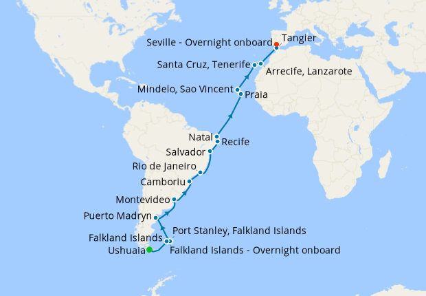 Cruise Itinerary Map