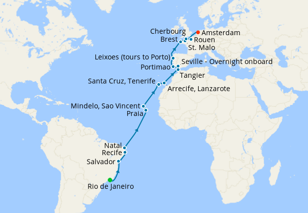 Cruise Itinerary Map