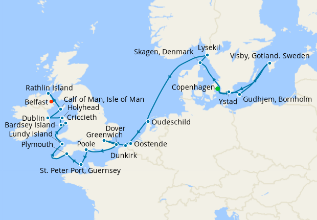 Cruise Itinerary Map