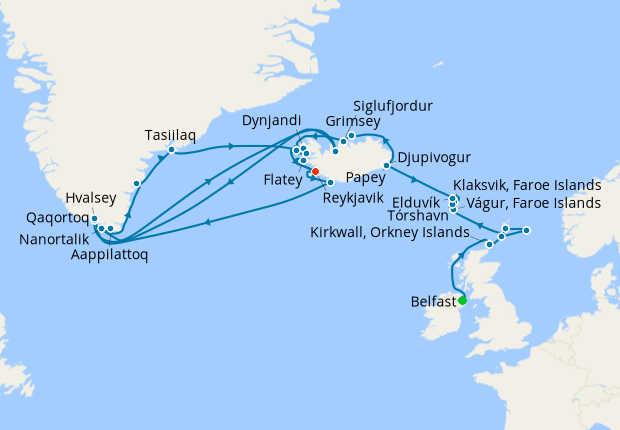 Cruise Itinerary Map
