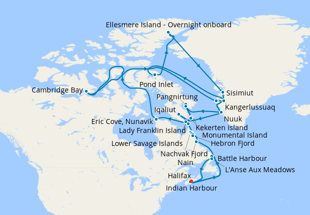 Cruise Itinerary Map