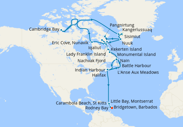 Cruise Itinerary Map