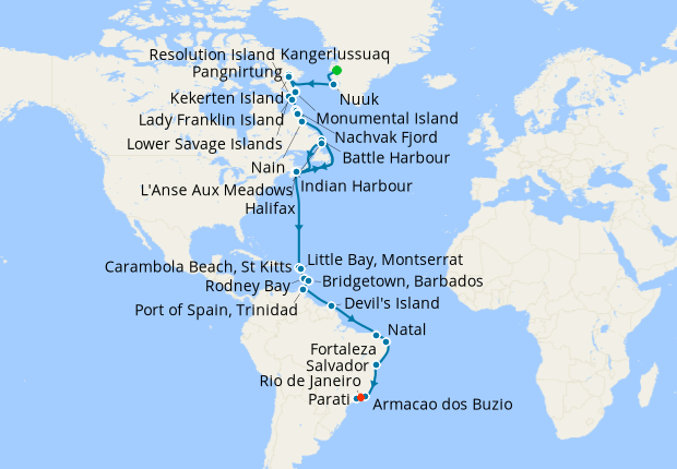 Cruise Itinerary Map