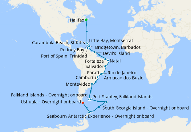 Cruise Itinerary Map